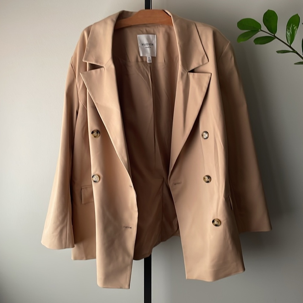Hudson Double-Breasted Tan Blazer Jacket size 20 - Picture 8 of 8
